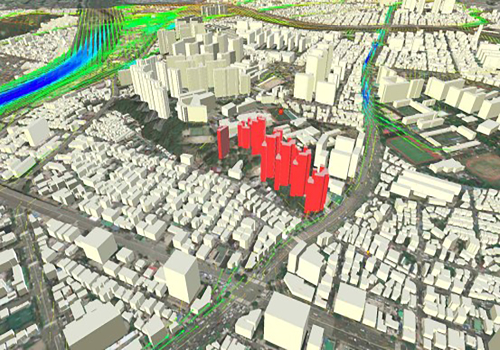 A Study on the wind road analysis of apartment houses in Yongdu-dong, Daejeon